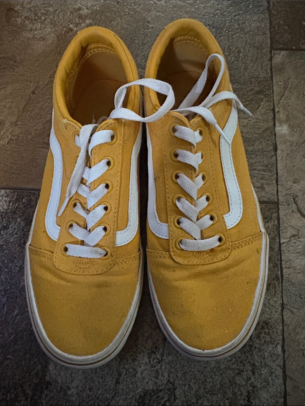 Vans Yellow and White Old Skool Sneakers